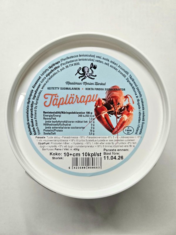 Keitetyt täpläravut 10+cm 10kpl Rasia PAKASTE (Suomi)